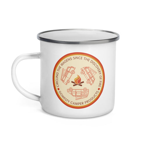 Circle the Wagens Enamel Mug