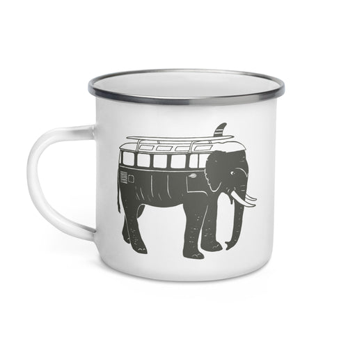 Tasse en émail éléphant Easy Ride