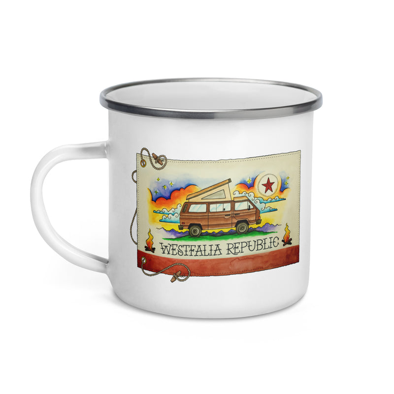 Tasse en émail République de Westfalia