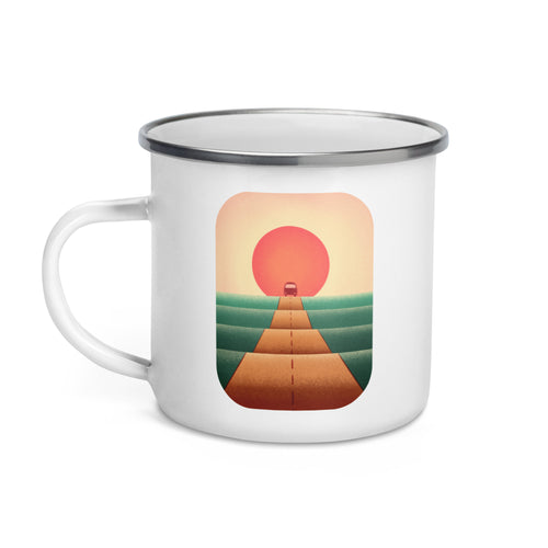 Sunset Road Enamel Mug