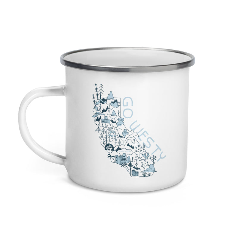 Tasse en émail Golden State Westy