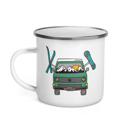 Shred Van Enamel Mug