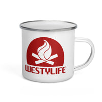 Thumbnail of Tasse en émail avec icône de feu de camp Westylife