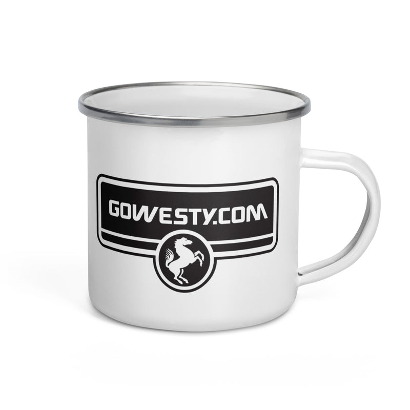 GoWesty Tasse en émail avec logo cheval