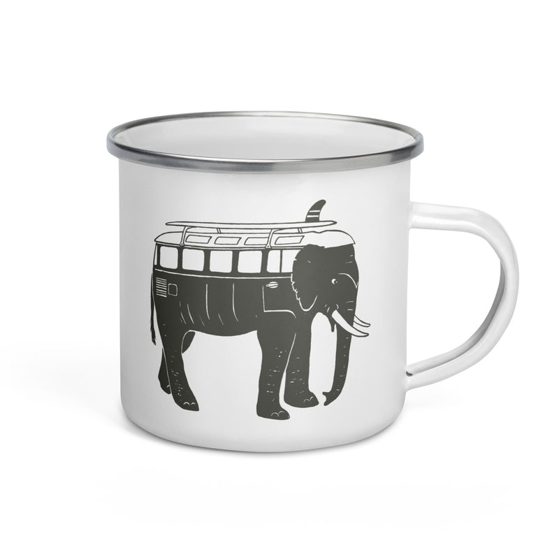 Tasse en émail éléphant Easy Ride