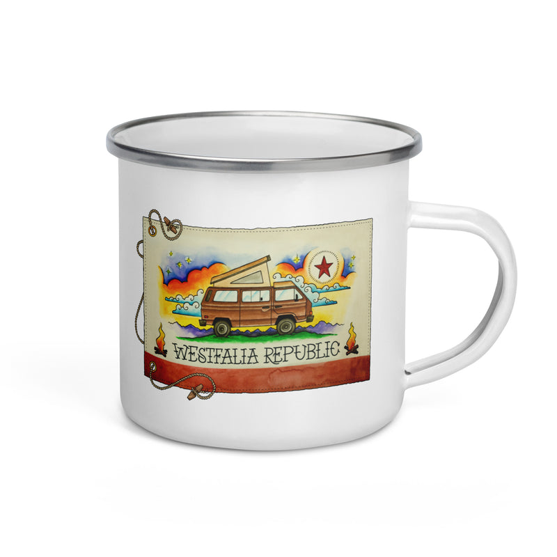 Tasse en émail République de Westfalia