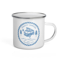 Thumbnail of Woodcut Westy Life Enamel Mug