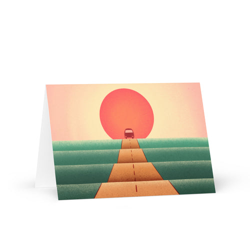 Sunset Road Greeting card