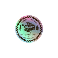 Thumbnail of Woodcut Westy Life Brown Holographic Sticker