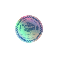 Thumbnail of Woodcut Westy Life Blue Holographic Sticker