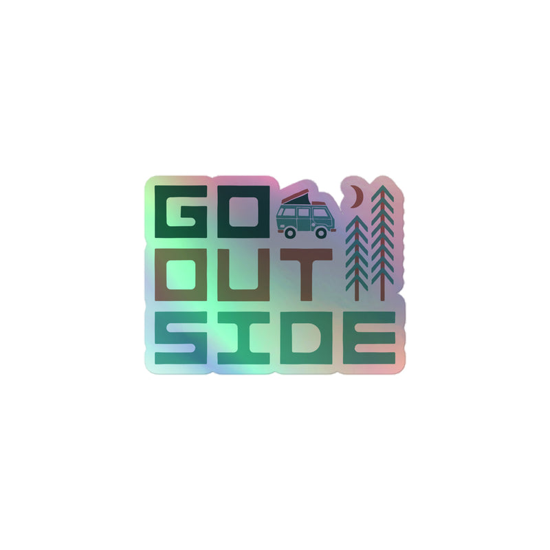 Go Outside Holographic Sticker