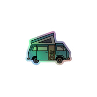 Thumbnail of Dog in Van Holographic Sticker