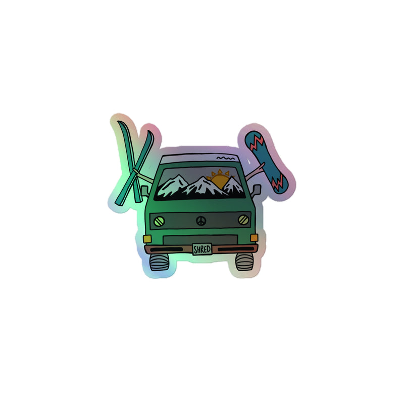 Shred Van Holographic Sticker