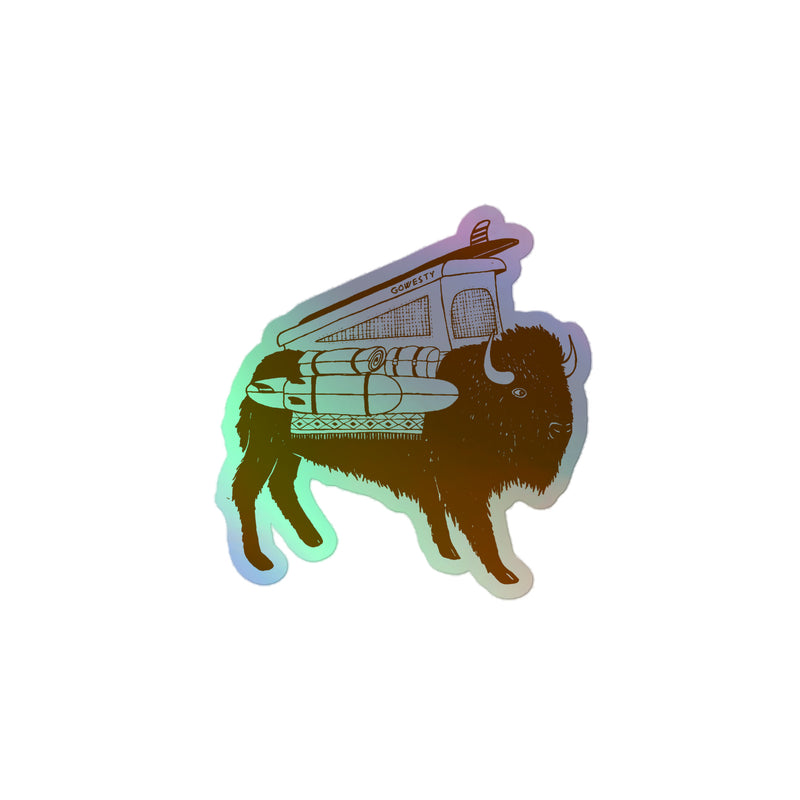 Buffalo Roam Vanimal Holographic Sticker