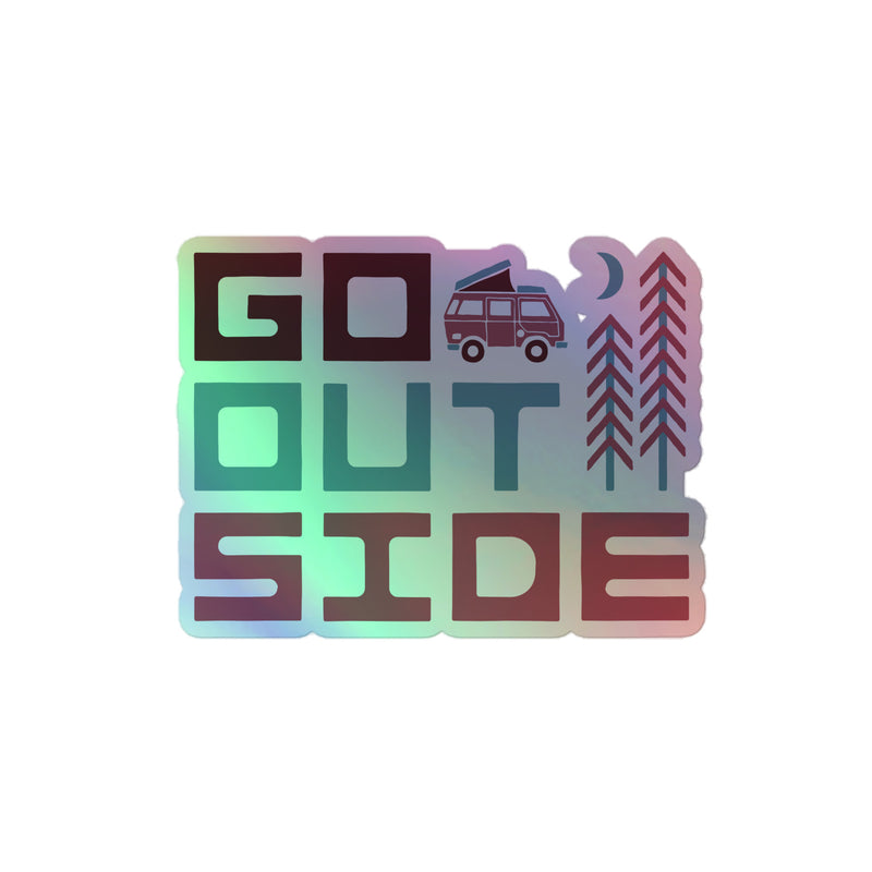 Go Outside Holographic Sticker