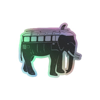 Thumbnail of Easy Ride Elephant Holographic Sticker