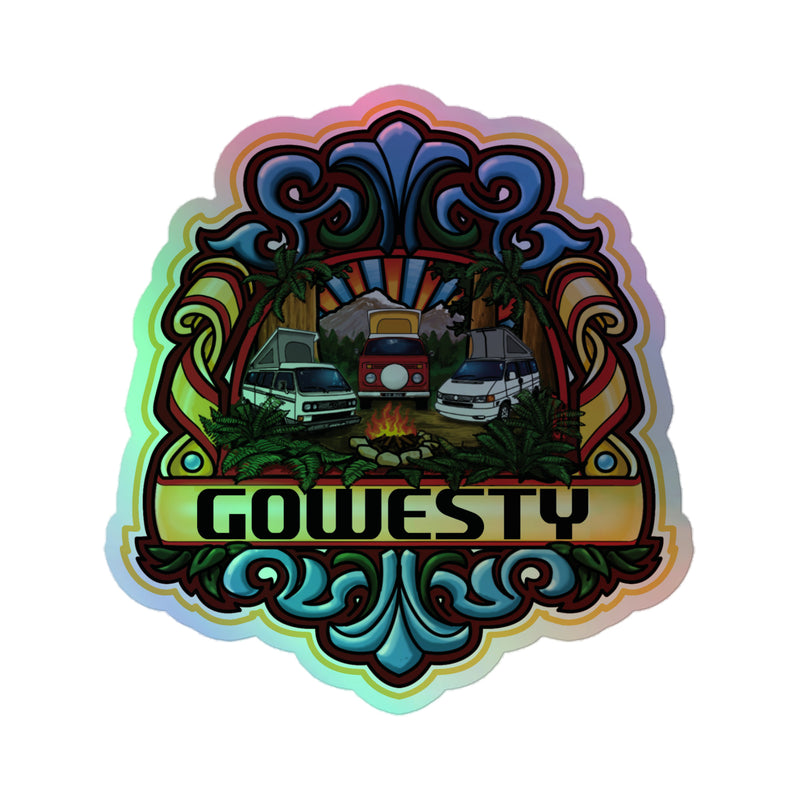 Autocollant holographique GoWesty Westylife Campfire