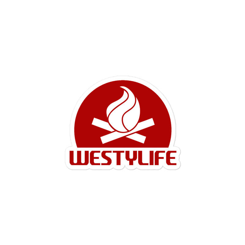 Autocollant d'icône de feu de camp Westy Life