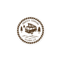 Thumbnail of Woodcut Westy Life Brown Sticker