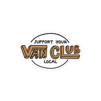 Thumbnail of Support Your Local Van Club Brown Sticker