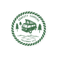 Thumbnail of Woodcut Westy Life Green Sticker