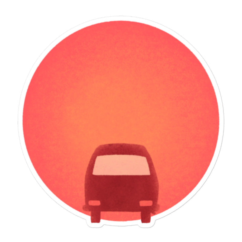 Sunset Bus Sticker