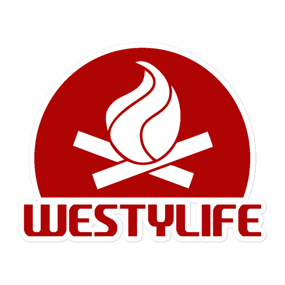 Autocollant d'icône de feu de camp Westy Life