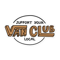 Thumbnail of Support Your Local Van Club Brown Sticker