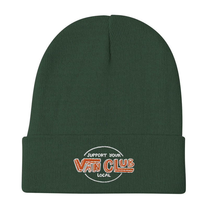 Support Your Local Van Club Embroidered Beanie