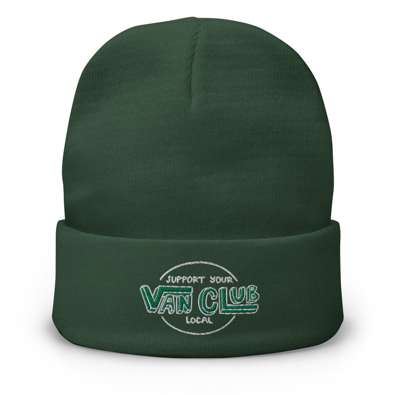 Support Your Local Van Club Embroidered Beanie