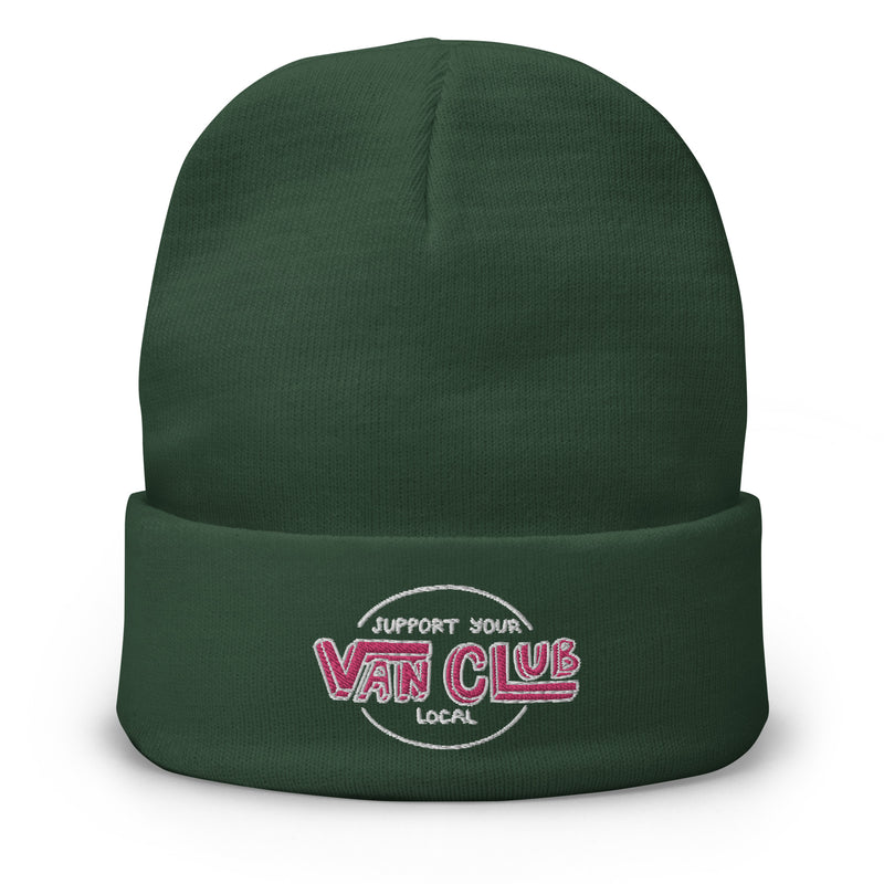 Support Your Local Van Club Embroidered Beanie