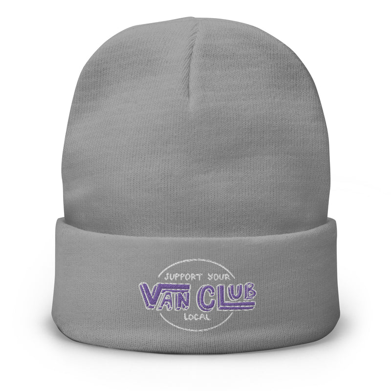 Support Your Local Van Club Embroidered Beanie