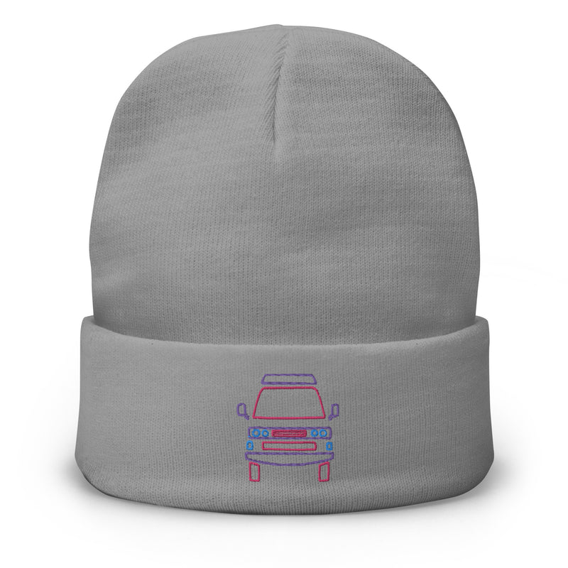 Friendly Face Embroidered Beanie