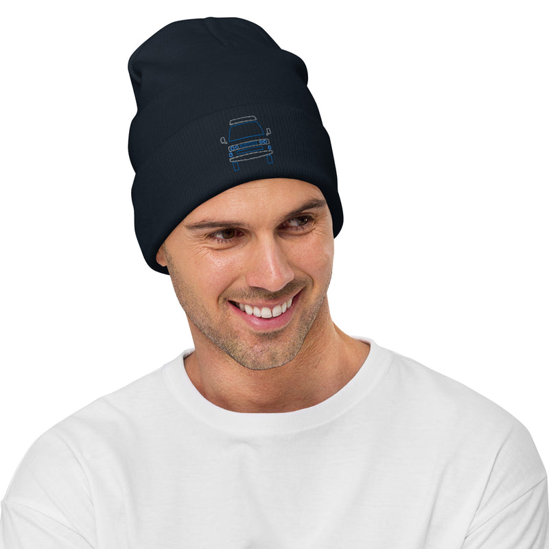 Friendly Face Embroidered Beanie