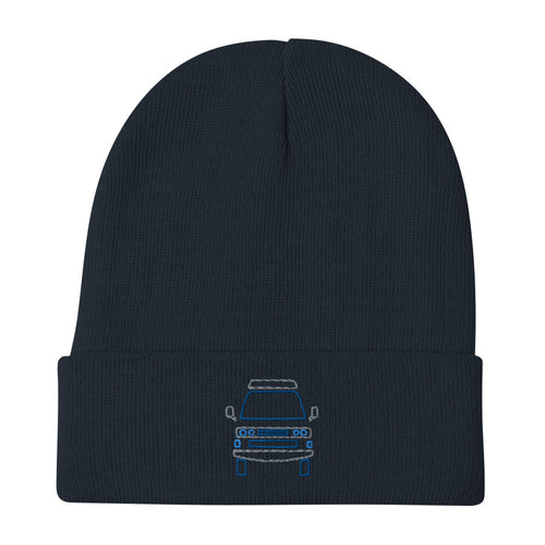 Friendly Face Embroidered Beanie