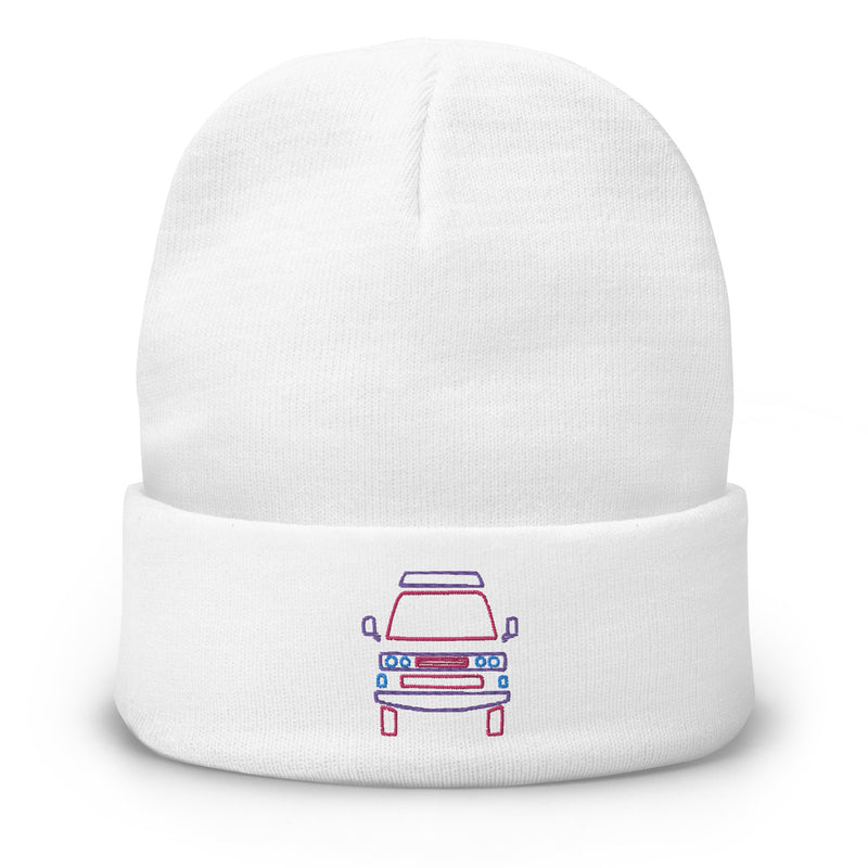 Friendly Face Embroidered Beanie