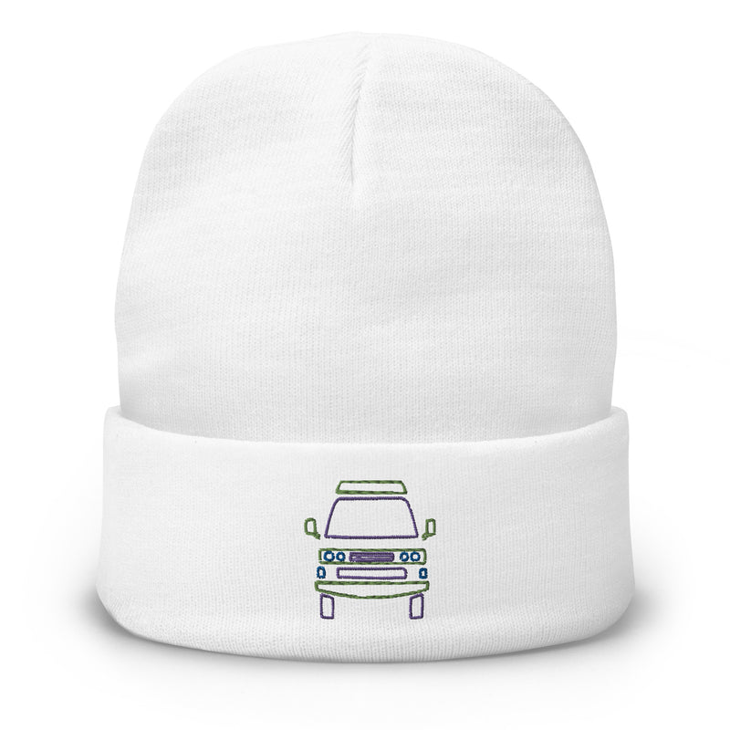 Friendly Face Embroidered Beanie