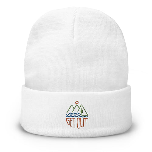 Get Out Embroidered Beanie