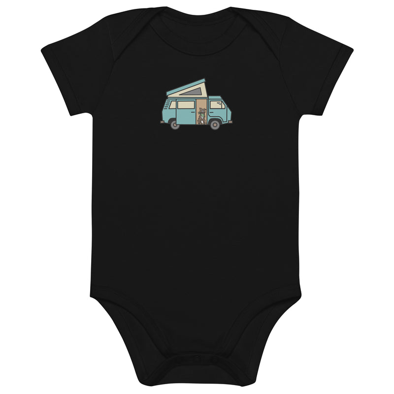 Dog in Van One-Piece Baby Bodysuit