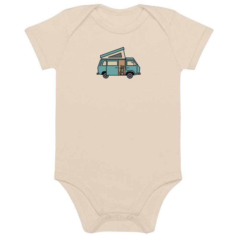 Dog in Van One-Piece Baby Bodysuit