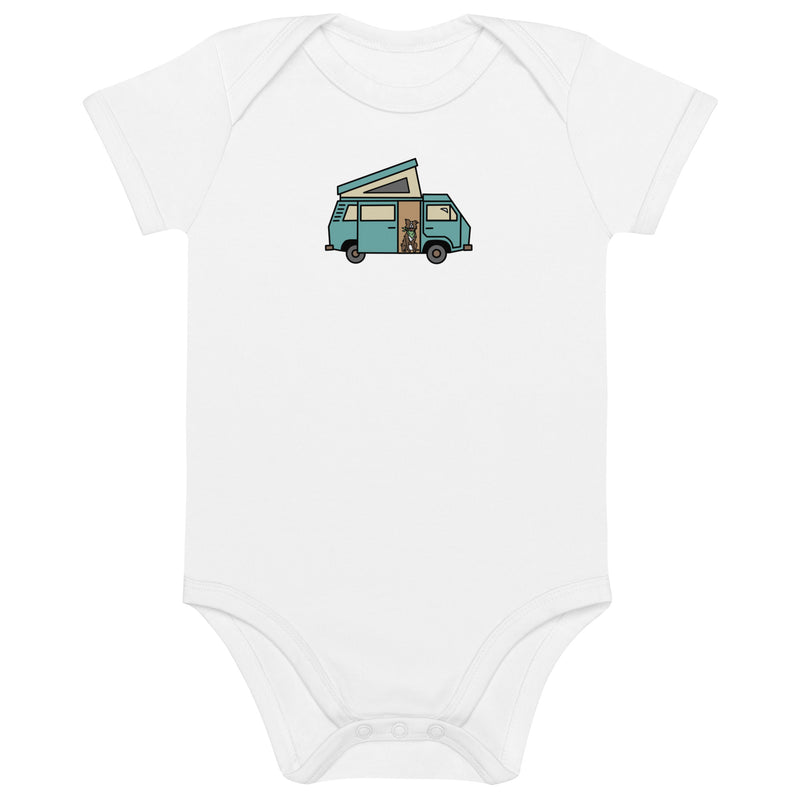 Dog in Van One-Piece Baby Bodysuit