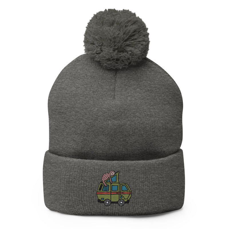 Stewie Sloth Pom-Pom Beanie