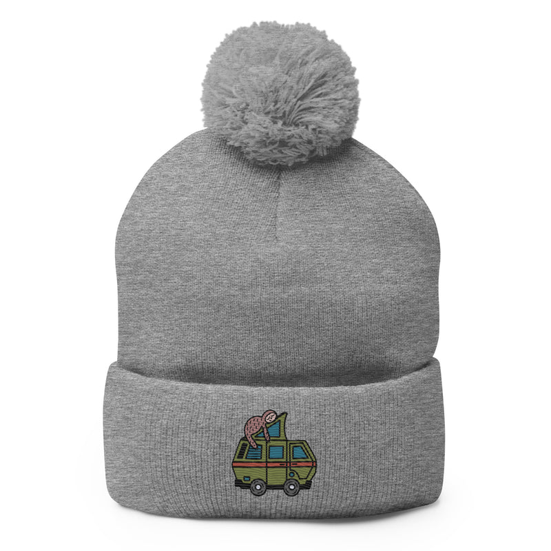 Stewie Sloth Pom-Pom Beanie