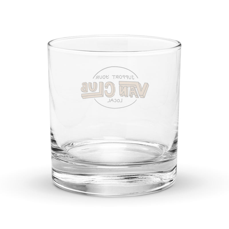 Support Your Local Van Club Brown Rocks Glass