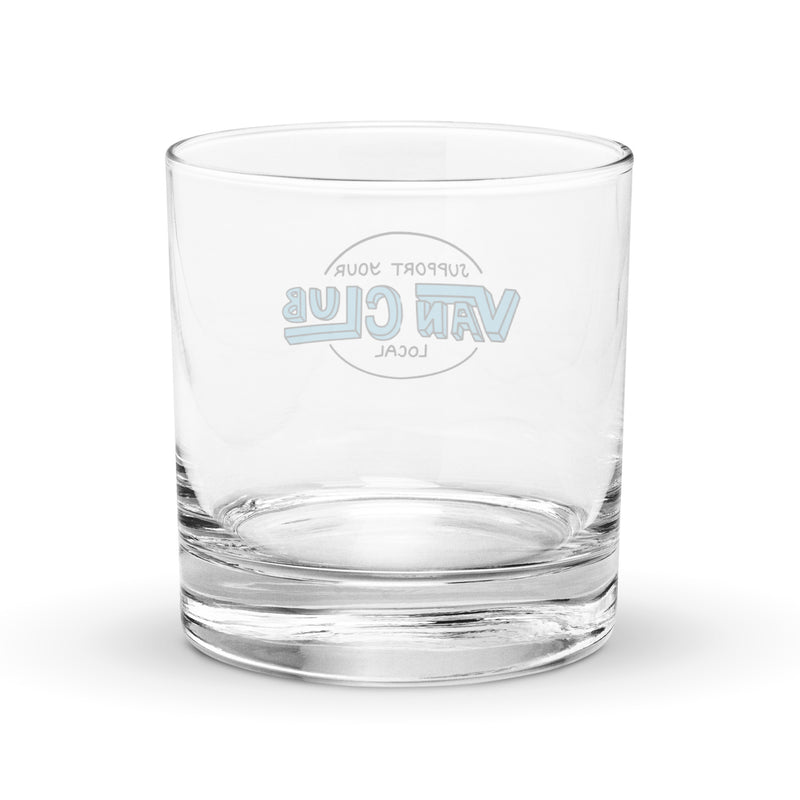 Support Your Local Van Club Blue Rocks Glass