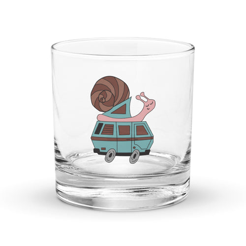 Sally Snail Rocks Glass