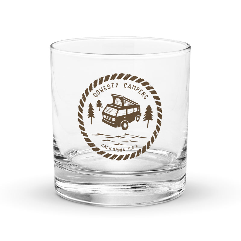 Woodcut Westy Life Rocks Glass