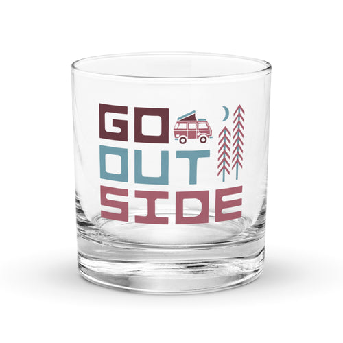 Go Outside Rocks Glass