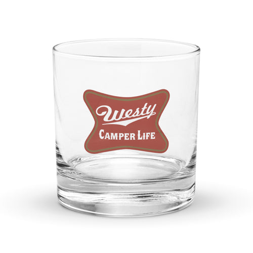 Westy Camper Life Rocks Glass