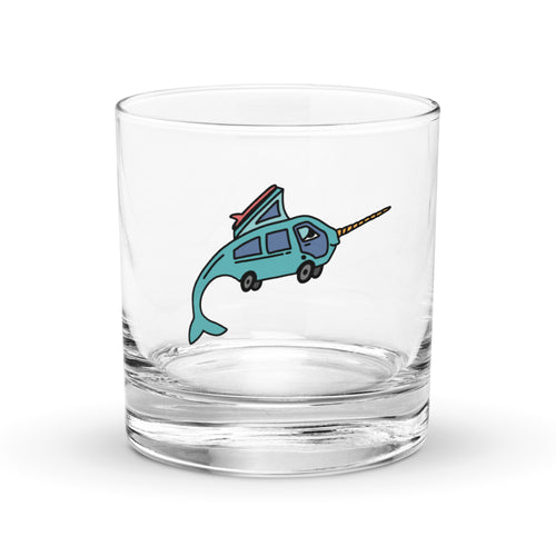 Narwhal Ned Rocks Glass